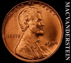 1944 Lincoln Wheat Cent- Red- Choice Gem Brilliant Uncirculated Luster #K464