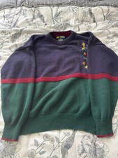 Vintage Golden Bear by Jack Nicklaus Golf Sweater Embroidered Logos Men Medium