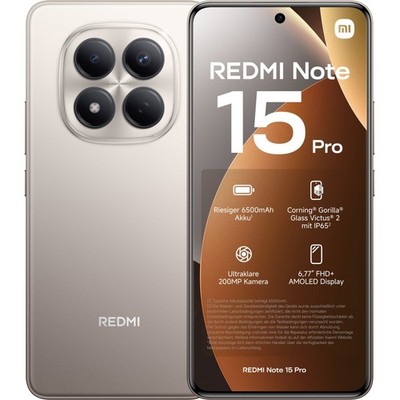 Xiaomi Redmi Note 15 Pro 4G Smartphone 256GB 8GB RAM titanium 6500mAh Android