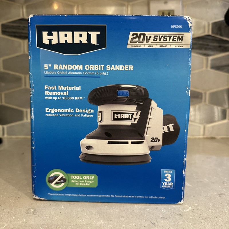 Brand New Hart HPSD01 20V 5" Random Orbit Sander Tool NIB Factory Sealed