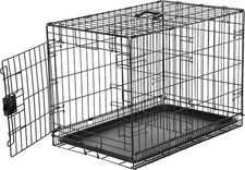 Amazon Basics Durable, Foldable Metal Wire Dog Crate with Tray, Single Door, 30