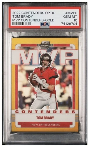 2022 Panini Contenders Optic Tom Brady Gold Prizm /10 PSA 10 Buccaneers