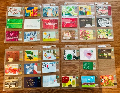 Starbucks LOT OF 33 Collectible Gift Cards, Old & New Logos, New & Used, EX
