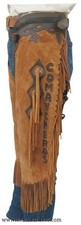 "Comancheros" Chinks (Chaps) aus weichem Wildleder - Fb. cognac - Gr. M - L