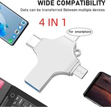 USB 3.0 Flash Drive Type C 128GB Memory Photo Stick for i Phone Android iPad Lot