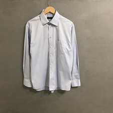 Men Eton Shirt Blue Cotton XL