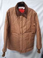 Vintage Walls Blizzard Pruf Canvas Jacket Mens Sz M Brown Quilted Lined USA EUC