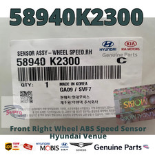 GENUINE OEM Hyundai KIA ABS Wheel Frt Speed Sensor Assy RIGHT 58940K2300