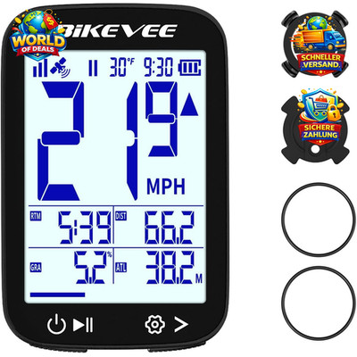 GPS Fahrradcomputer Kabellos Wasserdicht 2,4 Zoll FSTN Display 28h Akkulaufzeit