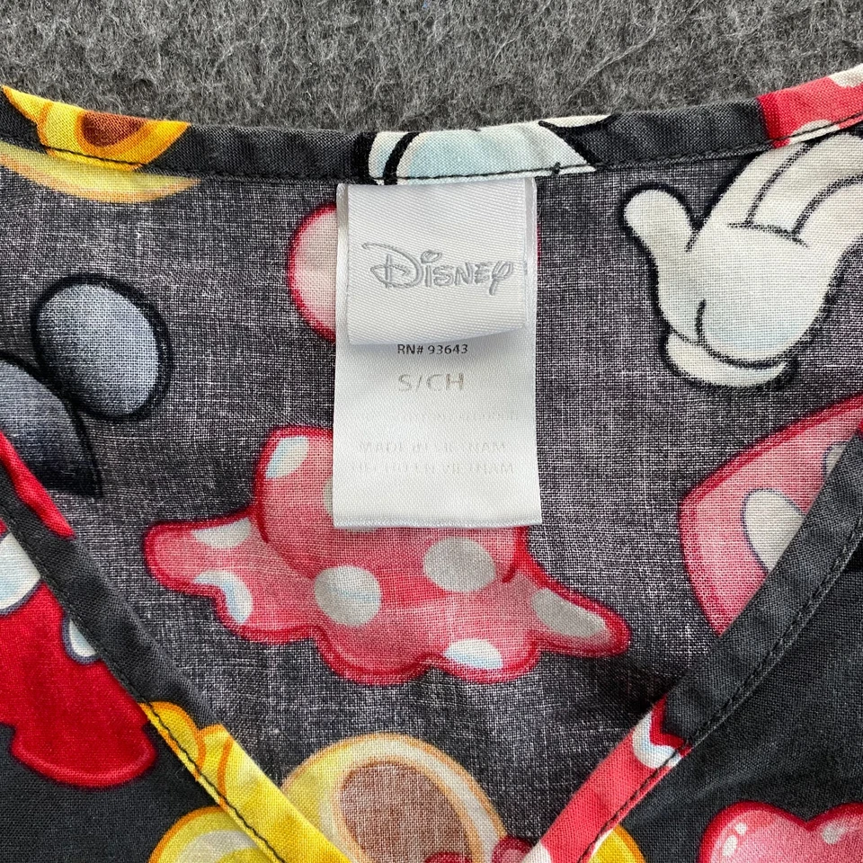 Blusa Médica Estampada de Minnie Mouse Manga Corta Colorida Pequeña Disney para Mujer Foto 4 de 4