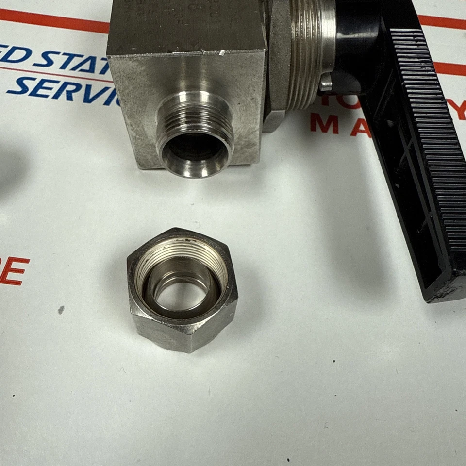 Swagelok SS-45S8 1/2" Acero Inoxidable Serie 40 Válvula de Bola 12 Cv Mango de Palanca Foto 3 de 4