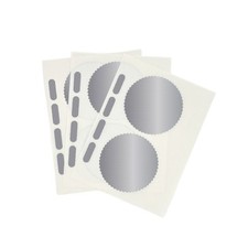 Pack of 72 Silver Foil Company Seals Labels 50mm