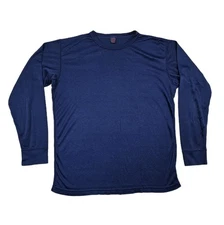 Vtg Patagonia Mens L Capilene Long Sleeve Blue Baselayer Lightweight Made in USA