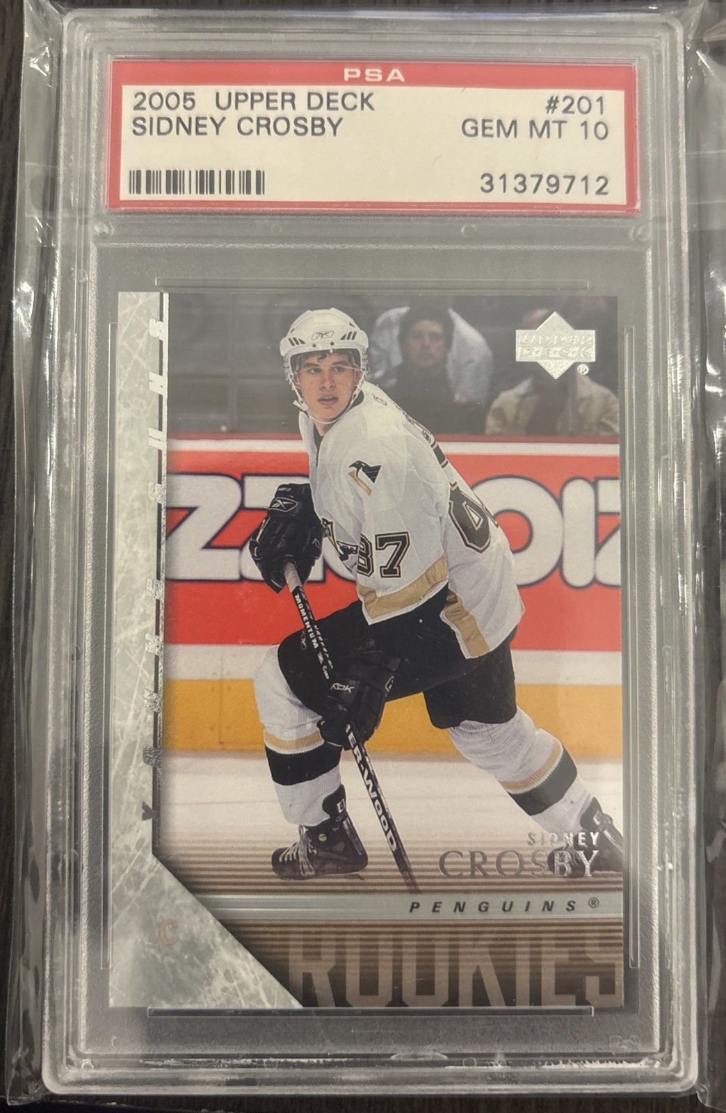 2005-06 Upper Deck - Young Guns #201 Sidney Crosby (RC) PSA Gem Mint 10