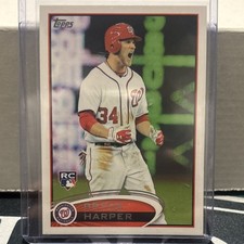 Topps Bryce Harper Rookie Card 2012 #661 Washington Nationals MLB Baseball. rookie card picture