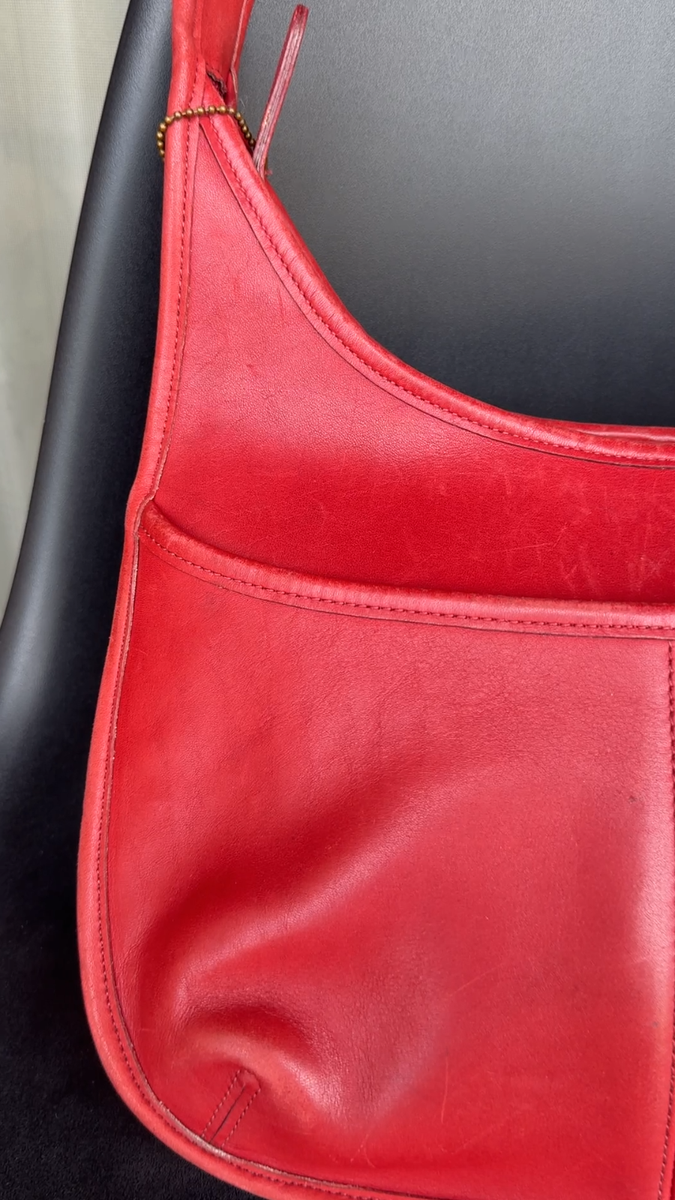 オールドコーチ vintage coach ERGO バッグ 9033 RED VINTAGE COACH ERGO POCKET ZIP BAG 9033 RED ERGO POCKET ZIP in RED