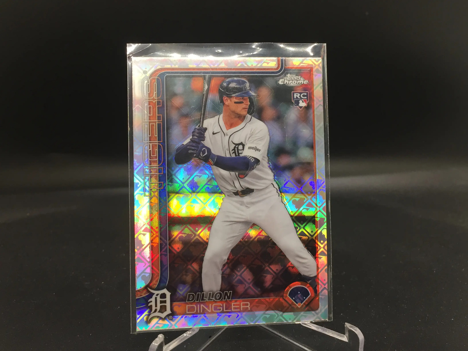 Dillon Dingler 2025 Topps Chrome Logofractor #274 Tigers RC Rookie