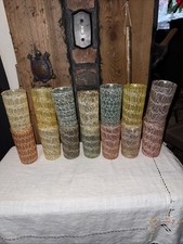 Vintage Glasses Overshot Crackle Tumblers Set...