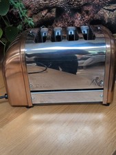 Dualit 4 Slice Toaster Copper 47450 Classic Manual Lever Made In England #B521