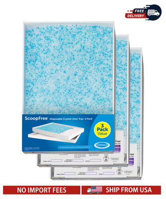 PetSafe ScoopFree Crystal Cat Litter Tray Refills 3-Pack, Self-Cleaning