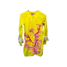 Sana Safinaz Pakistani Green Cotton Embroidered Salwar Kameez XS Women