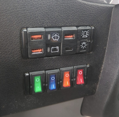 Sprinter W906 Crafter Wippschalter - 12V Ein/Aus für Wohnmobil Umbau