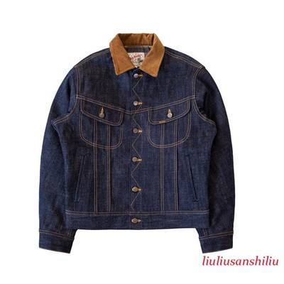 Red Tornado Mens Selvedge Denim Jacket Wool Blanket Lined 18oz Casual Coat