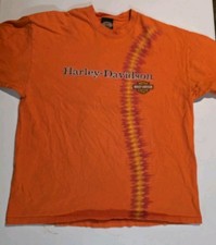Harley Davidson Beartooth Billings Montana T Shirt XL Orange Bear Biker USA Made