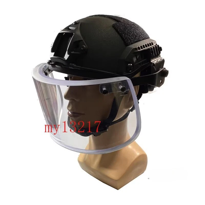 Casco Fast MICH a prueba de balas protector facial NIJ IIIA máscara balística visera sin casco Foto 4 de 4