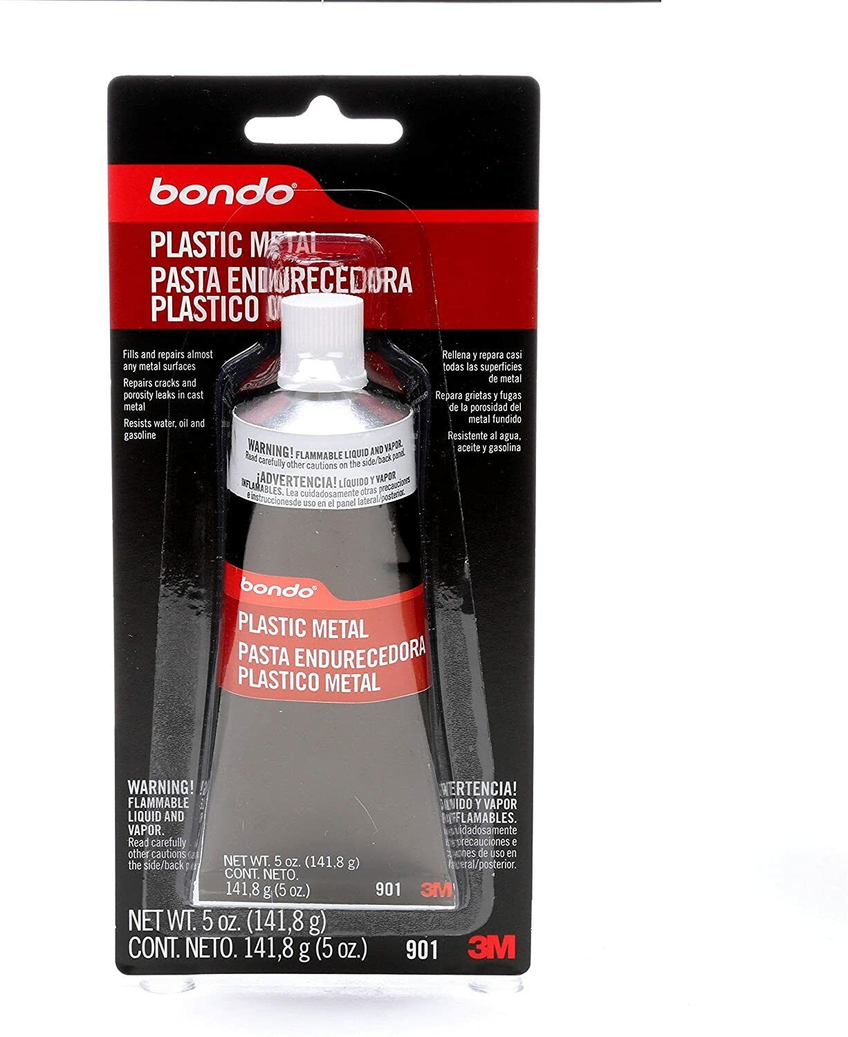Bondo Plastic Metal Car Repair Tool, Seals & Fills Almost Any Metal Surface 5 oz