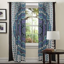 Room Decor Indian Mandala Curtains Window Wall Drapes Boho Panel Hippie Tapestry