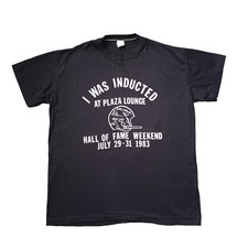 Vtg Russell Athletic NFL Football Hall Of Fame T Shirt Mens Large Black 1983 USA