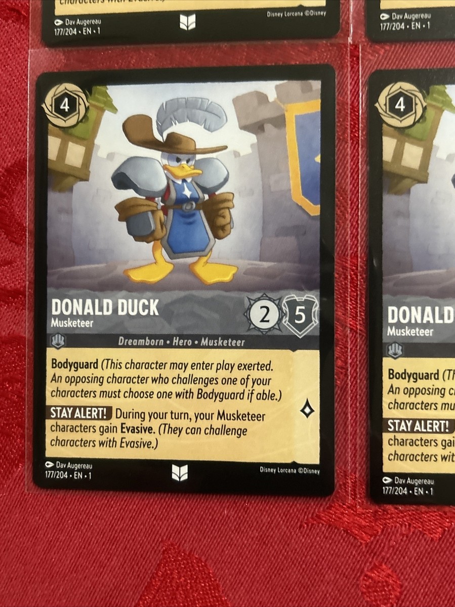 4x Disney Lorcana - Donald Duck - Musketeer - 177/204 MINT