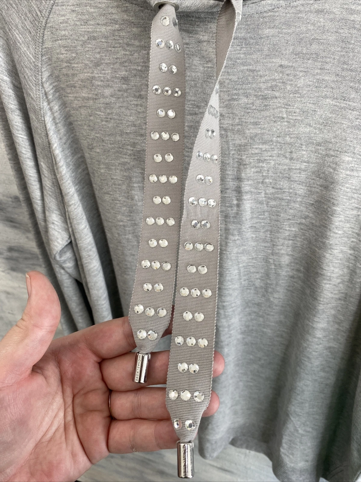 Felpa con cappuccio Michael MICHAEL KORS Basics maglia L Pearl Heather