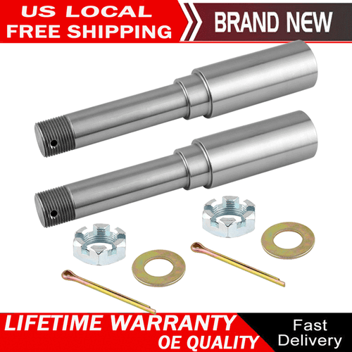 Set Of 2 Spindle Shaft 8 1/4" For Wheel Round BT8 2,000 lbs trailer