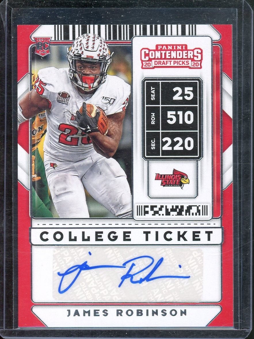 2020 Panini Contenders James Robinson Autograph Rookie RC #240 Illinois State