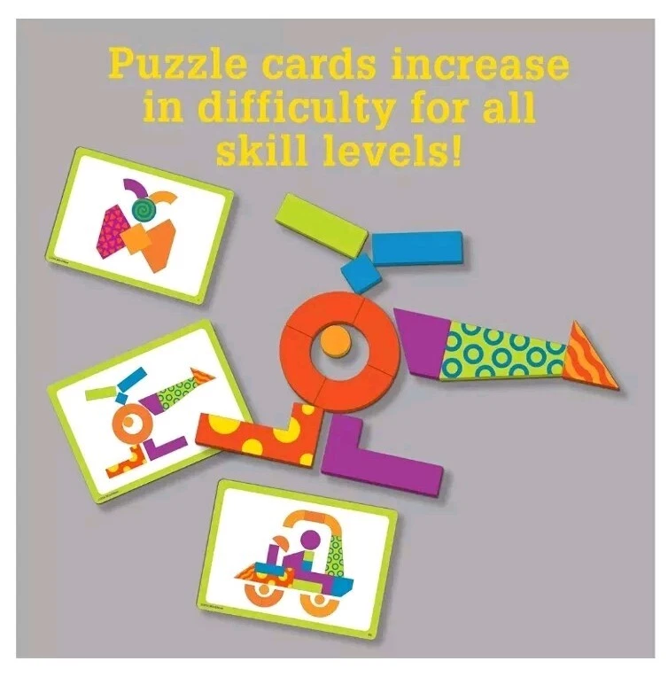 MindWare Imagination Patterns Magnetic Wooden  Puzzles Blocks Sensory Toy Set - Image 4 of 4