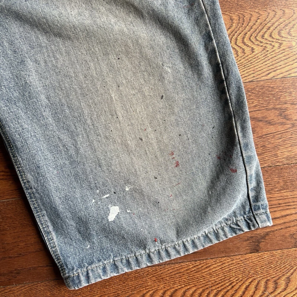 Vtg BX Brooklyn Xpress Jean Shorts Men Sz 36 Embroidered Hip Hop Streetwear Y2K - Изображение 2 из 4