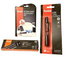 Focus 5 Piece Digital Camera Accessory Kit Cleaning Kit W Tabletop Tripod Univer