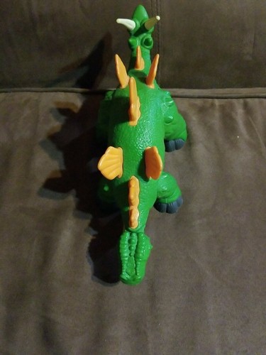 Fisher Price Imaginext Mattel Stegosaurus Rex 2012 dinosaurio de batalla verde retirado - Imagen 7 de 11