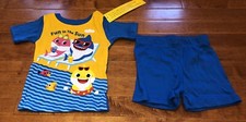 Pinkfong Baby Shark Fun in the Sun Short Sleeve Shirt  Shorts Pajamas 3T New