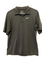 Nike Dri-FIT Kids Polo SP Black w/logo Polyester Stretch Lightweight Golf