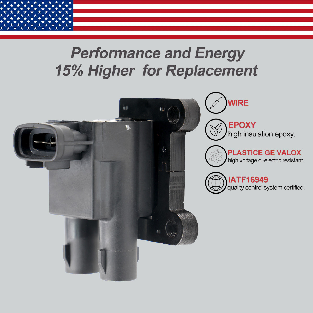 2X Ignition Coil +Spark Plug +Wire Set for Toyota Corolla Chevy Prizm 1.8L UF246