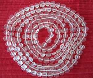 5-1/2 ft Plastic Flat Clear Bead Garland Rope Strand Christmas Crafts Holiday