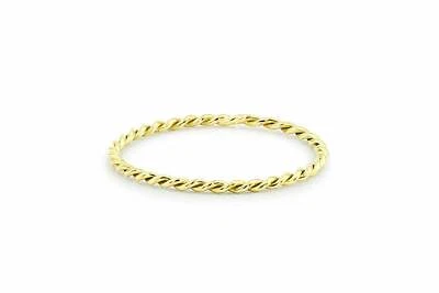 Vorsteckring Filigraner Goldring Dünn Flecht 585er 14 K Gold Rosegold Weißgold - Bild 1 von 4