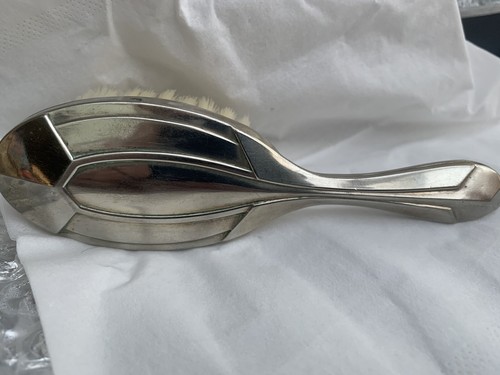 Antique Flemish Silver Baby Brush With Soft Bristles Wood With Silver Work 1940 - Picture 2 of 8