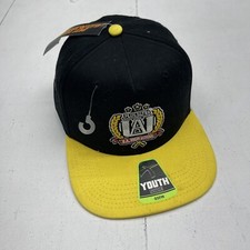 My Hero Academia Black Yellow Embroidered Snap Back Hat Youth Kids OS New Defect