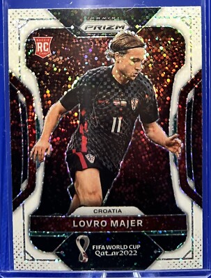 Lovro Majer WHITE SPARKLE ROOKIE 2022 Prizm FIFA World Cup Qatar