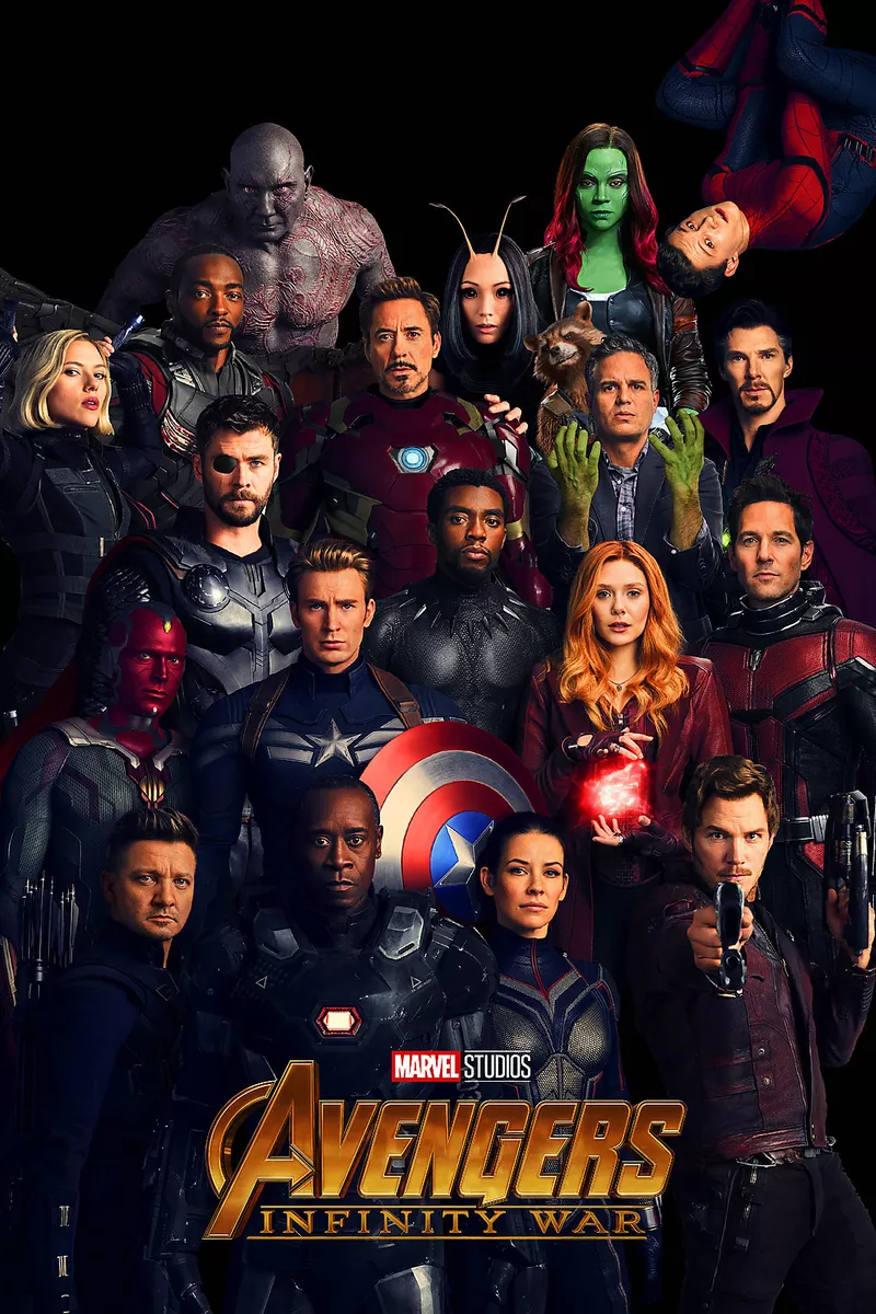 AVENGERS INFINITY WAR IMAX POSTER MARVEL IRON MAN CAPTAIN AMERICA HULK  BARNES