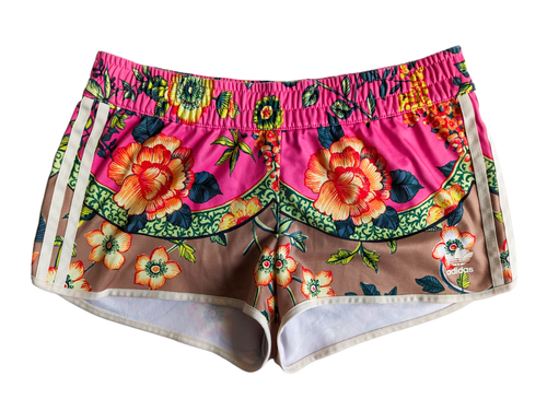 Adidas Originals Shorts Damen Größe 12 AJ8161 Hot Pants Jardineto Blumenmuster